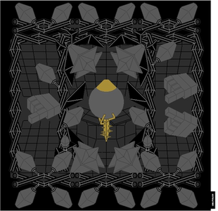 黑方巾  像素艺术家原创 棉嘻哈街头街舞户外时尚黑方巾