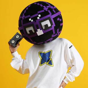 卫衣 消失的飞行器  情侣像素原创套头宽松国潮设计感小众22新款