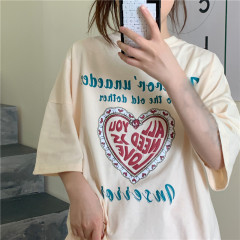 Real price love foam printing Short Sleeve T
