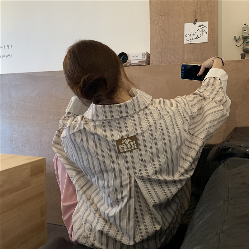 Real price Japanese apricot Stripe Shirt