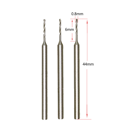 PROXXON高速钢钻头定柄2.35小钻头0.5/0.8/1.0/1.2/1.6麻花钻配套