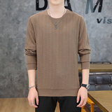 13101P35秋冬正肩夹棉提花长袖卫衣圆领打底衫，男装卫衣，电商D207