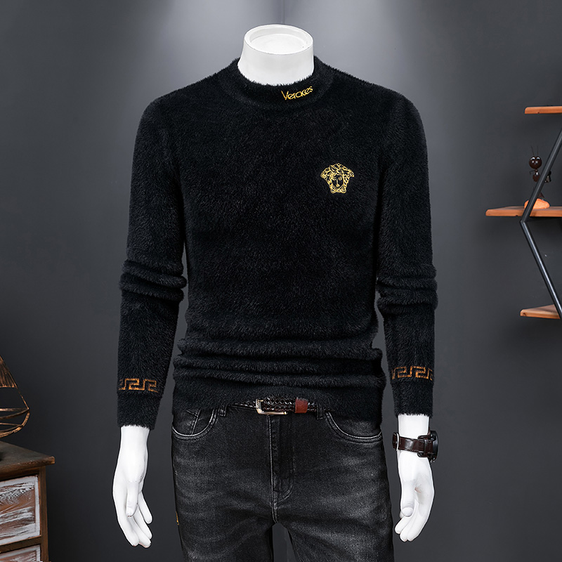 21606P135常年做不断货水貂绒毛衣加厚保暖打底针织衫，男装针织衫/毛衣，电商D207