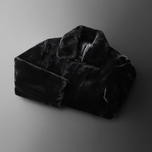 D611 P285 仿金貂绒皮草中长款外套冬季防寒保暖仿皮毛外套图片
