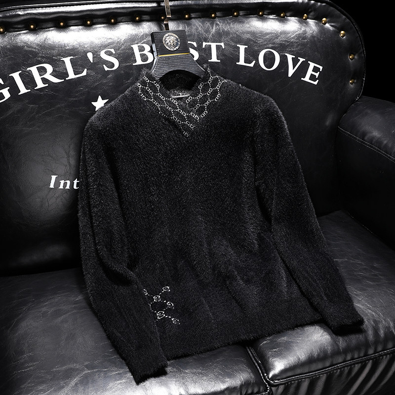 21830莉莉家不断货主推貂绒衫毛衣P135控188有4XL可穿210斤，男装针织衫/毛衣，电商D207