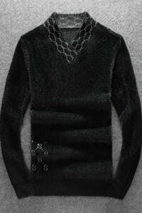 21830 莉莉家主推大货水貂绒衫毛衣 P135 控188 有4XL 可穿210斤图片