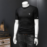 L25607P115长期款短袖羊毛衫针织衫套头半袖打底衫，男装针织衫/毛衣，电商D207