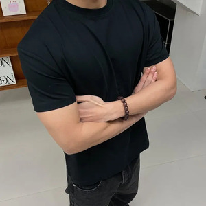 811 P25 美式休闲正肩纯色T恤短袖健身运动冰皮速干弹力圆领短袖图片