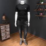 L25607P115长期款短袖羊毛衫针织衫套头半袖打底衫，男装针织衫/毛衣，电商D207