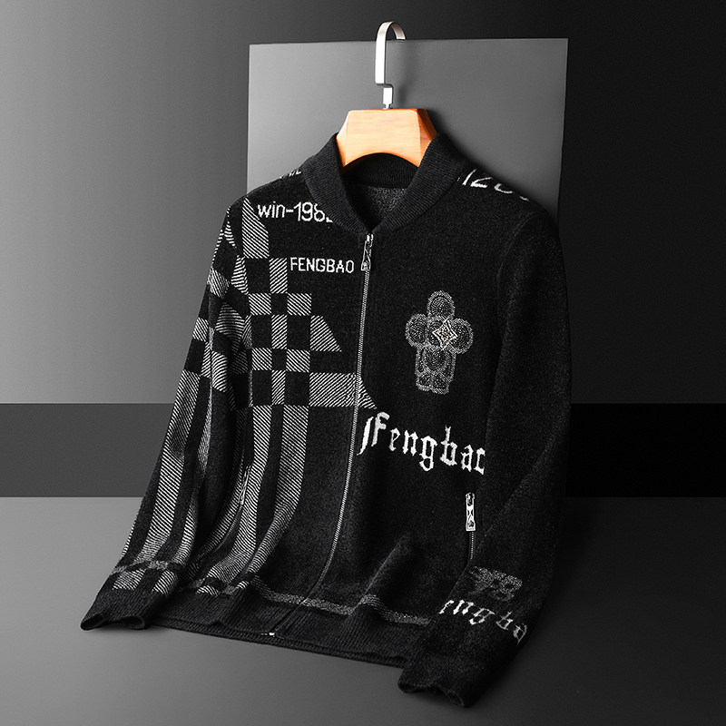 996莉莉家主推天鹅绒拉链外套毛衣P195有4XL可穿210斤，男装针织衫/毛衣，电商D207