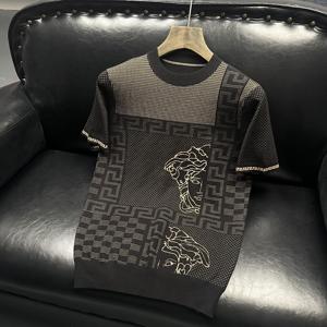 L24313 P115 长期款短袖羊毛衫针织衫套头半袖打底衫图片
