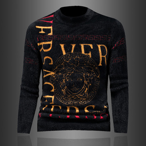 21801 P135 长期款秋冬长袖貂绒衫毛衣针织衫套头打底衫,男装针织衫/毛衣,电商D207