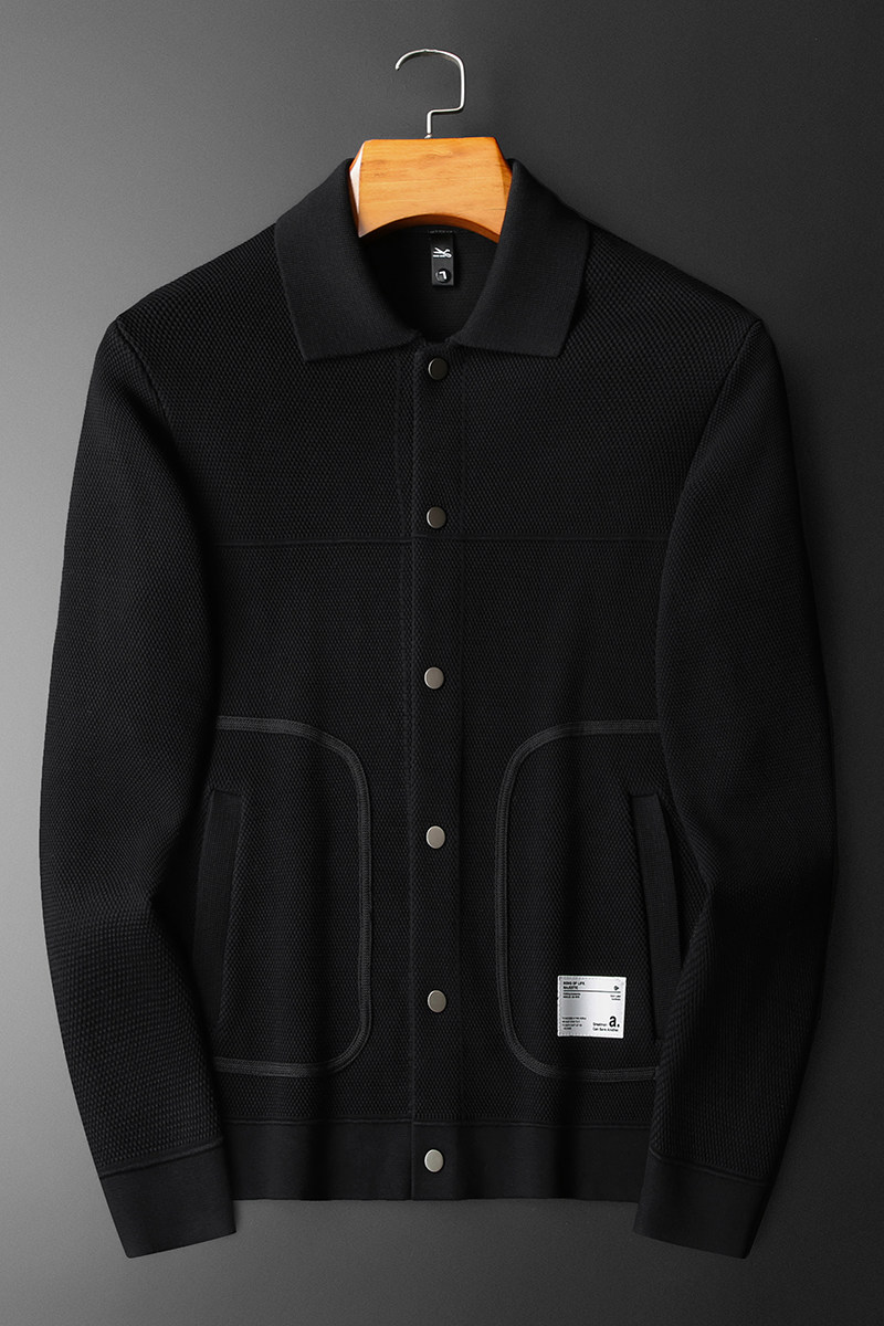 2601莉莉家针织夹克秋冬翻领外套P195有4XL,男装夹克,电商D207