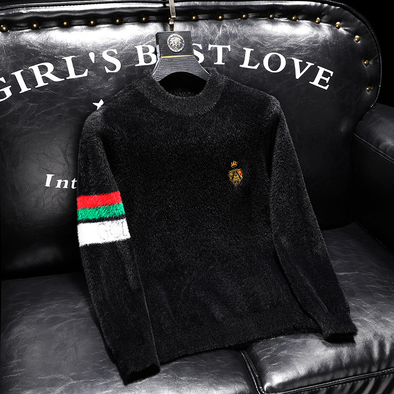 21818 莉莉家不断货主推貂绒衫毛衣 P135 控188 有4XL 可穿210斤图片