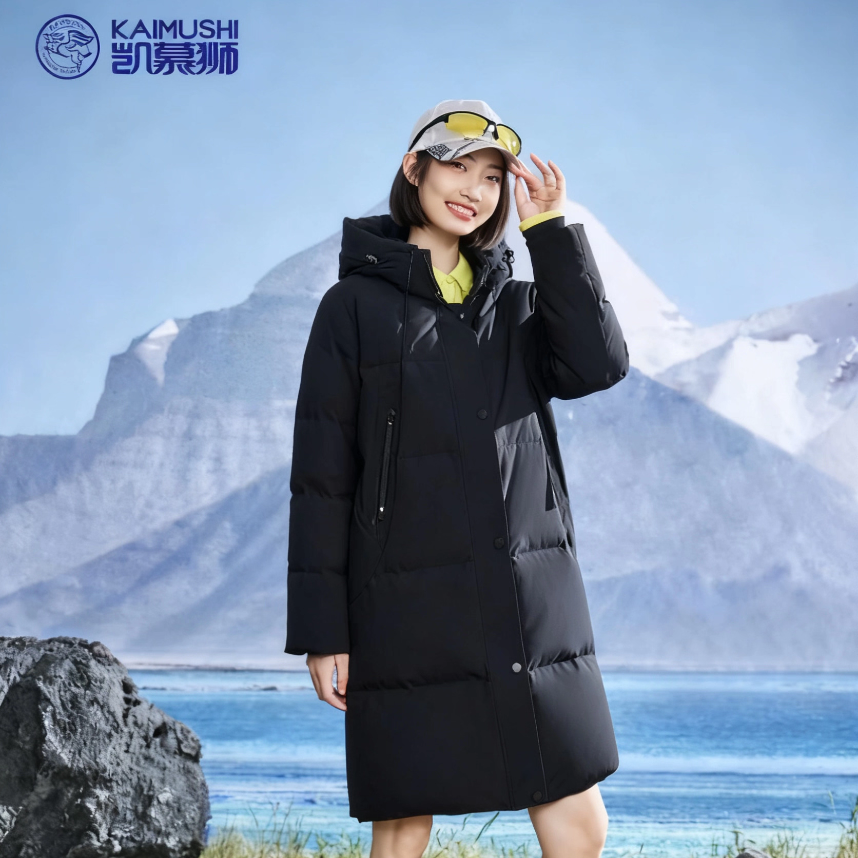 长款派克服女新款宽松连帽