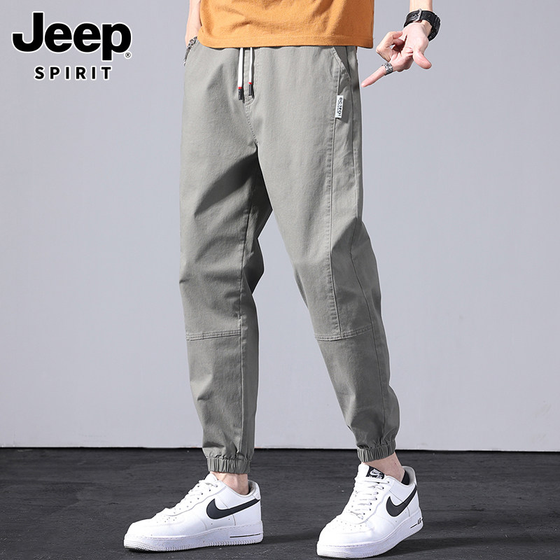 Jeep SPIRIT潮牌休闲裤男士2026秋季新款运动长裤束脚工装裤男装