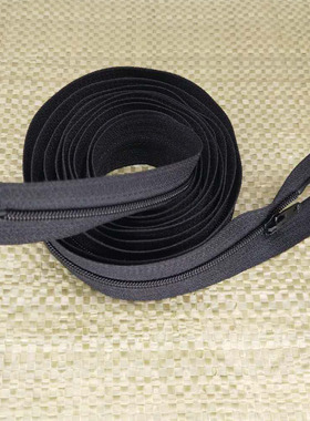 180CM超长5/3号黑色开尾尼龙拉链脱卸羽绒服内胆拉锁DIY服装辅料