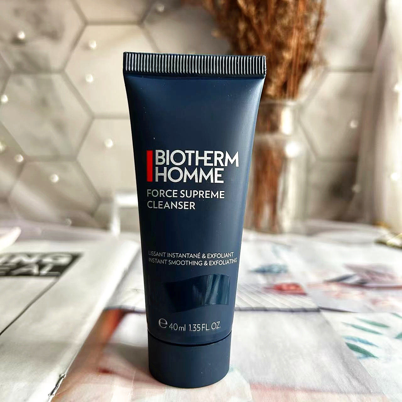 碧欧泉男士滋养紧致蓝钻洁面乳40ml小样 细致平滑洗面奶28年9月