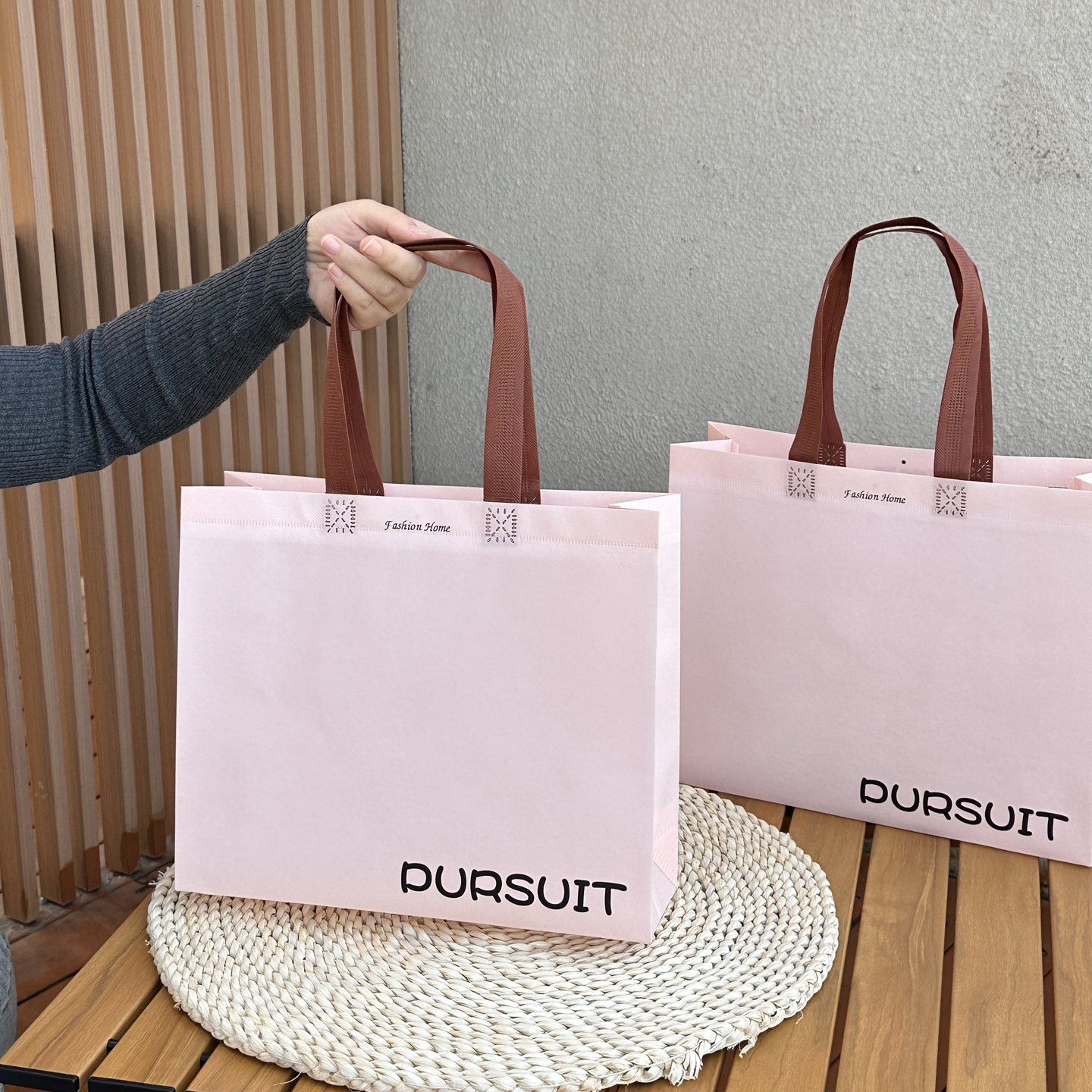 女童装手提袋特厚覆膜无纺布服装袋定制logo礼品包装袋时尚鞋袋子