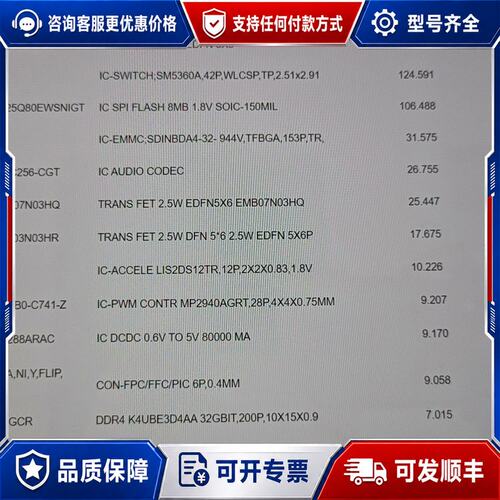 议价EMB20N03V219.125可维修
