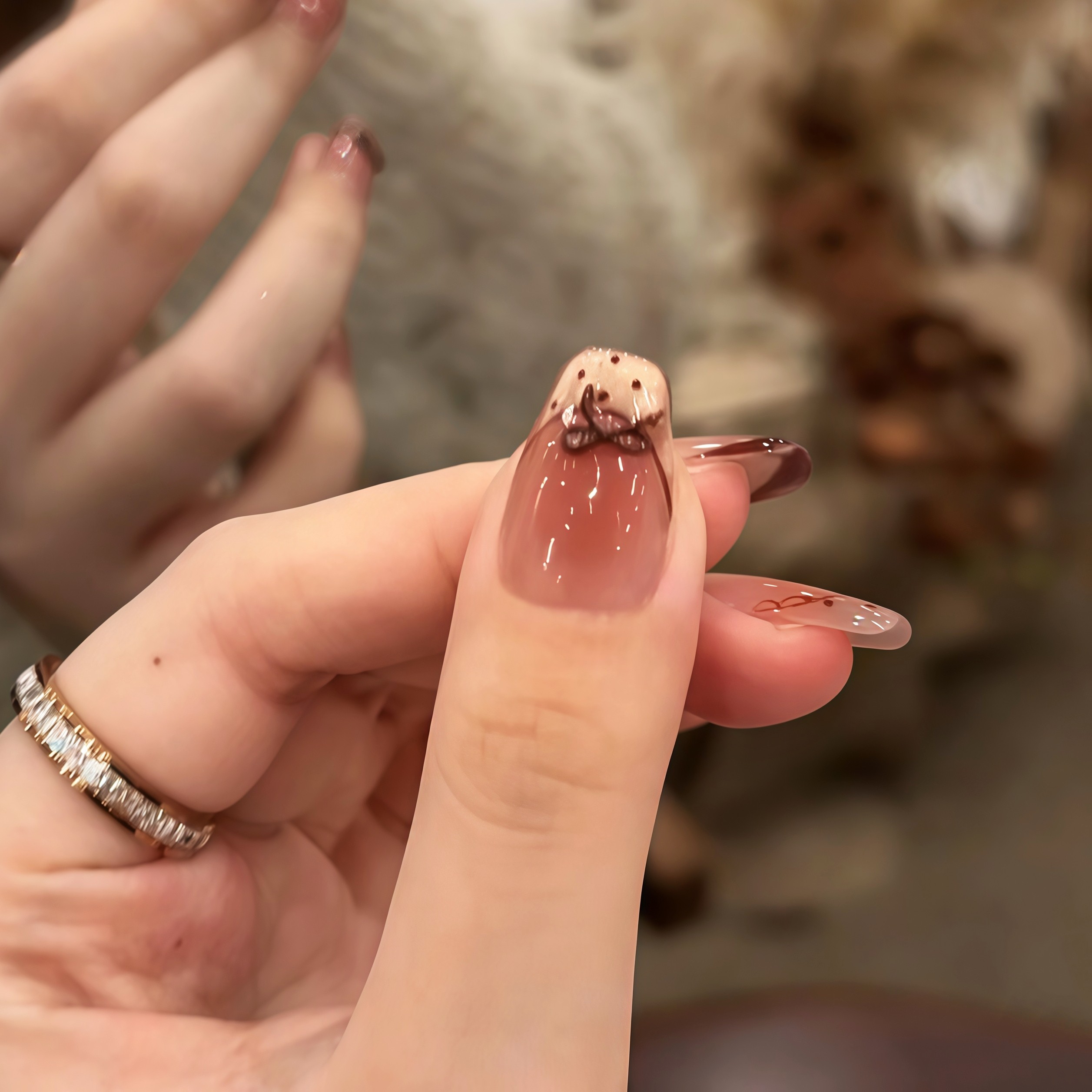 秋日芭蕾美甲！纯手工甲片穿戴甲2025新款高级感红色短款秋冬新年,彩妆/香水/美妆工具,穿戴甲/甲片,淘宝优惠券,粉丝福利购,淘宝优惠卷