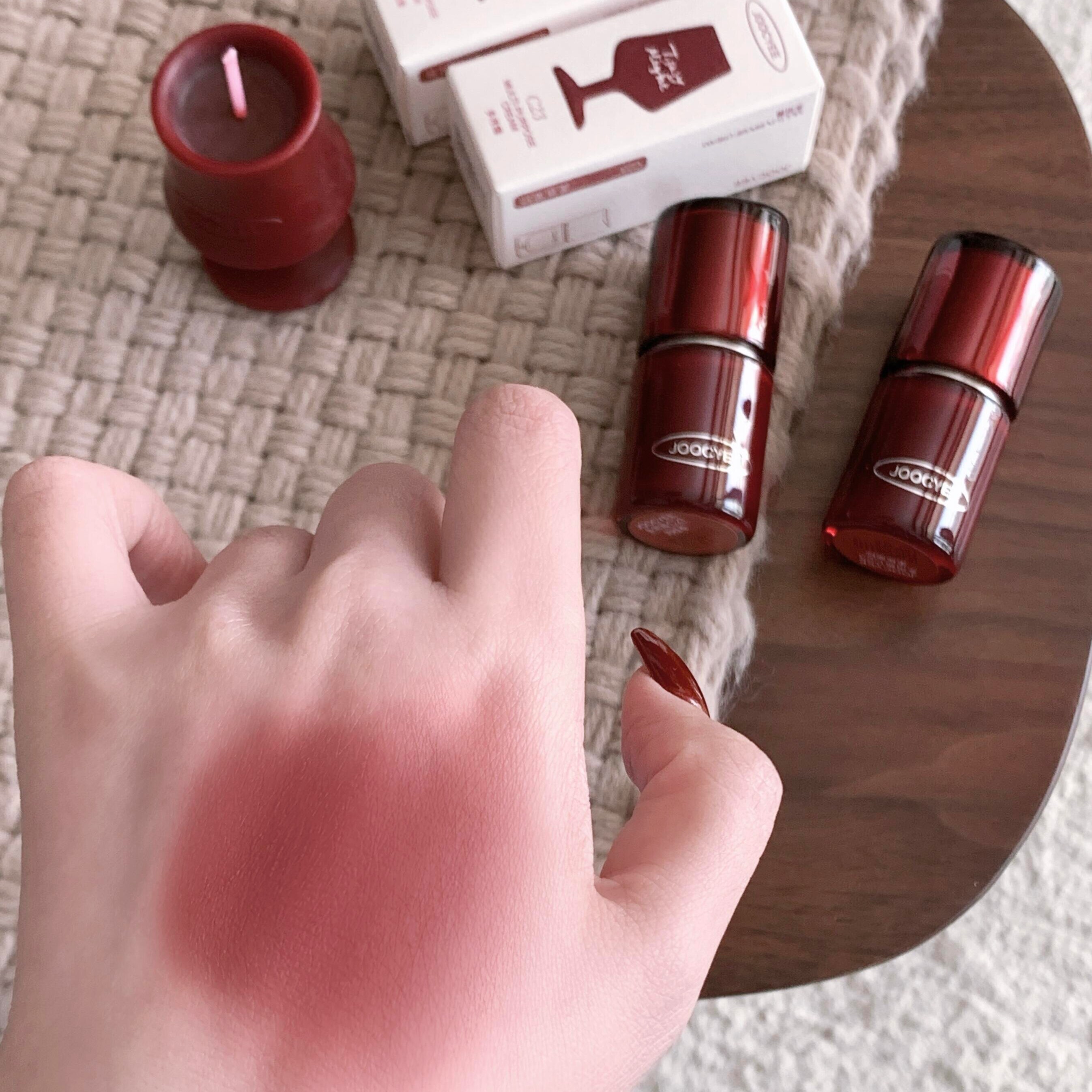 圣诞红酒棕~joocyee酵色正好微醺多用霜腮红唇釉口红固体唇蜜1990