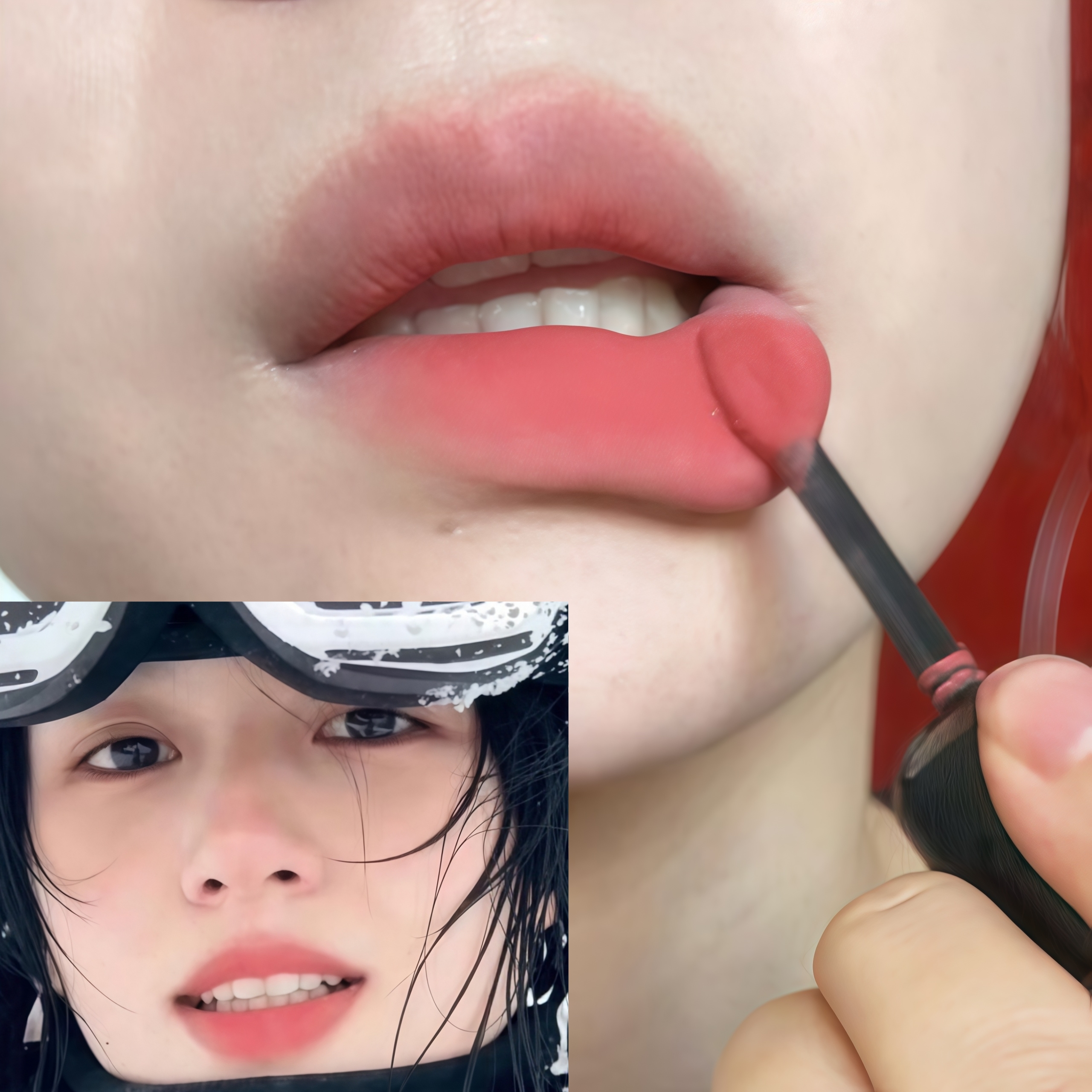 秋冬清冷美女色！mooekiss木柯诗唇泥v36唇釉学生灰粉口红女