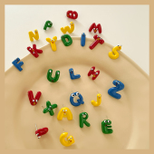 苏新皓同款 英文耳夹情侣 原创奇趣耳环搞怪26个字母中性女春夏个性