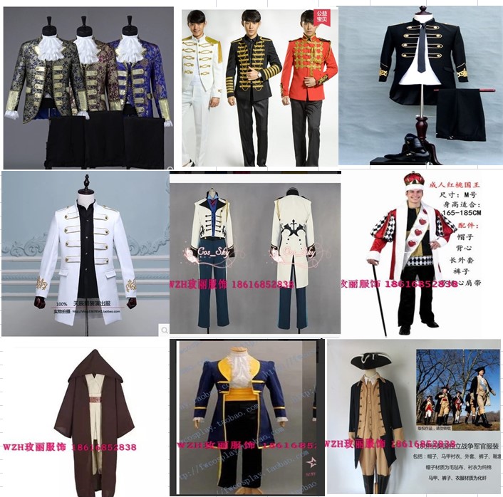 出租欧洲复古宫廷服 王子 军官 文艺复兴时期服装罗密欧 长袍租借