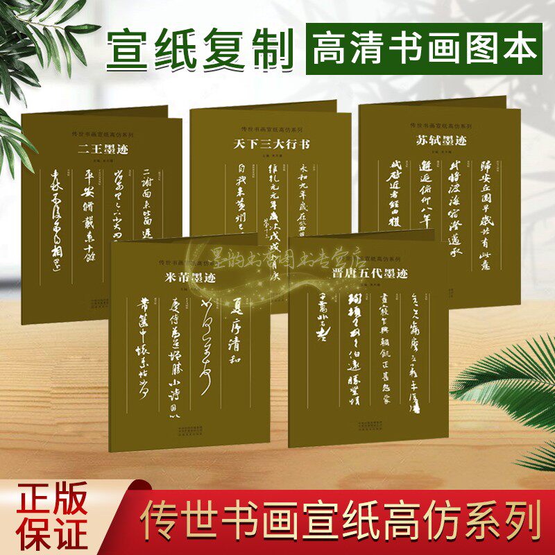 传世书画宣纸高仿系列全套5册高清复制临摹大幅册页二王墨迹苏轼米芾天下三大行书晋唐五代墨迹法帖书法临摹装裱河南美术社