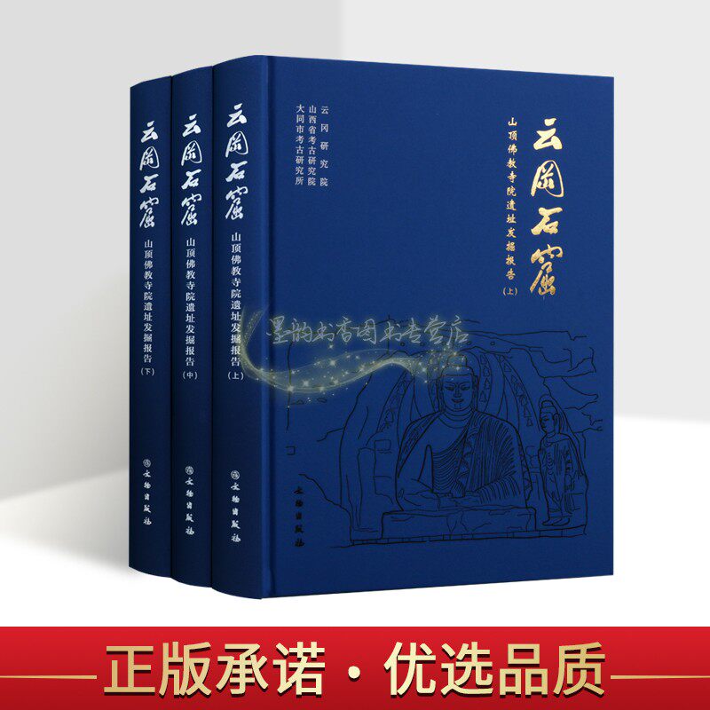 云冈石窟山顶佛教寺院遗址发掘报告(全套三册)高清出土文物图集考古艺术发现研究文献参考资料寺庙建筑文化遗址剖面图文物出版社书
