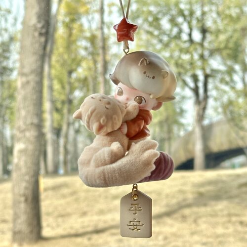 正版泡泡玛特dimoo车载挂件汽车后视镜公仔挂饰高级车挂件礼物男