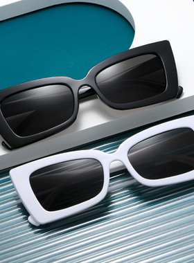 新款欧美时尚方形小框太阳镜