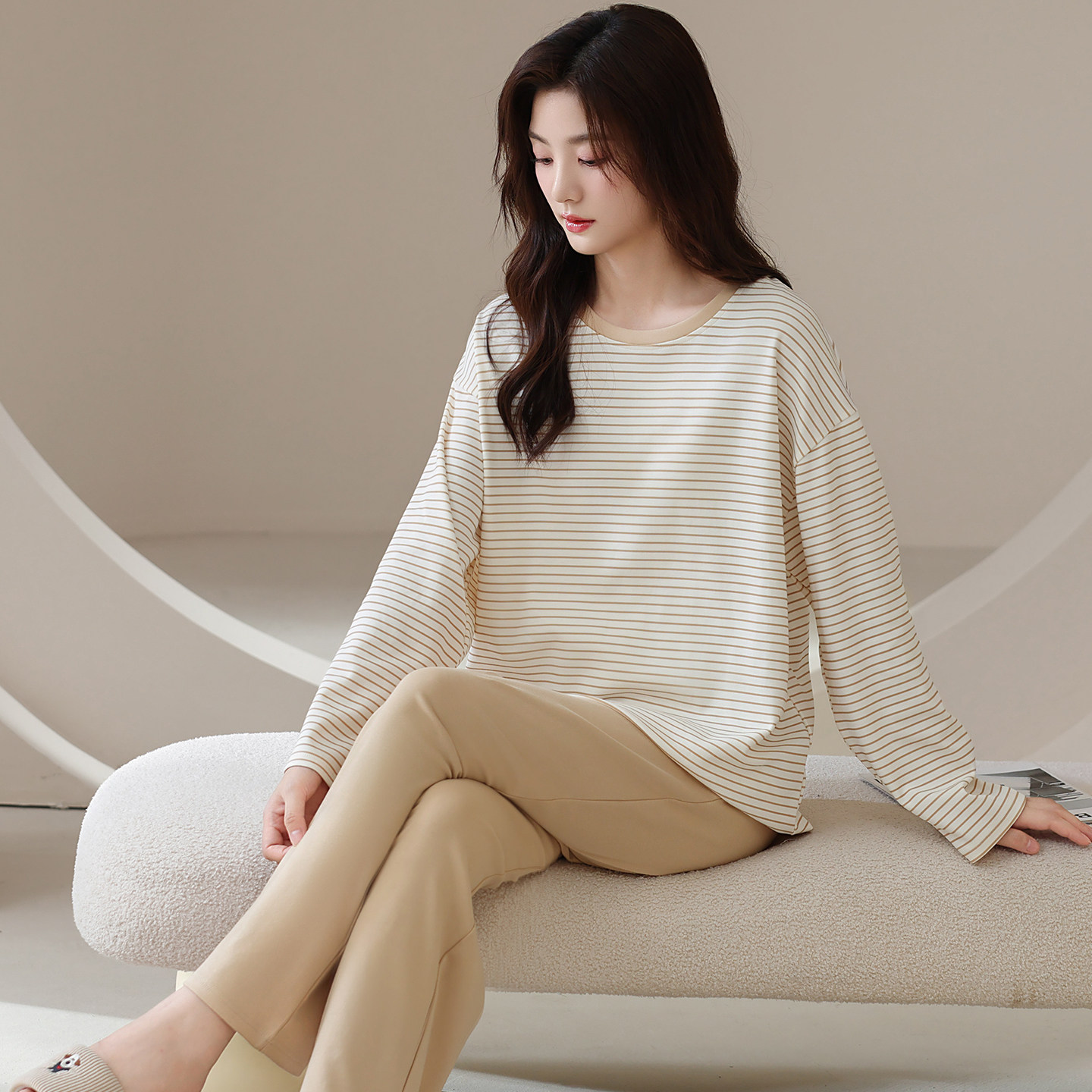 睡衣女春秋款纯棉长袖2026新款可爱秋季女款全棉秋冬家居服套装