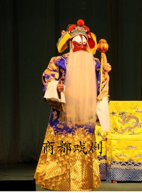 京剧二进宫戏服戏曲探皇陵服装平金龙袍大龙蟒徐延昭緞全金大龙蟒