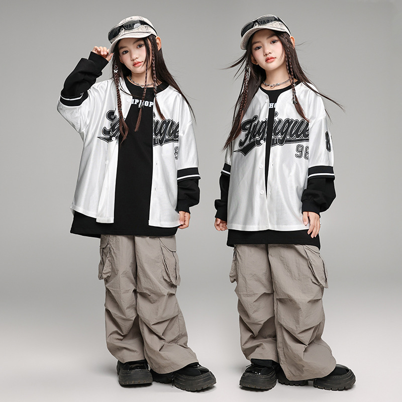 街舞少儿潮服hiphop嘻哈潮装架子鼓现代演出服男孩表演服女孩服装