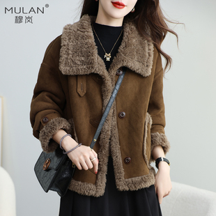 甜酷冬新短款两面穿羊羔毛皮毛一体羊剪绒女小个子加厚皮草外套