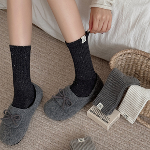 布标可爱卡通袜子女春秋季日系学院风中筒堆堆长袜韩国纯棉jk长袜