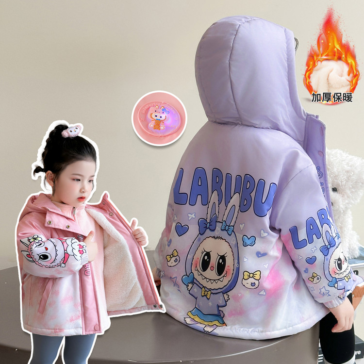 女小童三合一冲锋衣秋冬加绒加厚