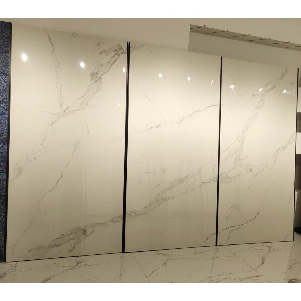 1200*2400*9亮面进口岩板砖爵士白1连纹 客餐厅现代简约地砖墙砖