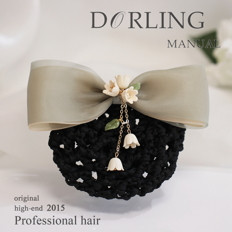 简约铃兰蝴蝶结头花发网森系仙美