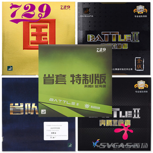 729奔腾2省套乒乓球胶皮球拍反胶套胶红蓝海绵国套金版 省队NEO