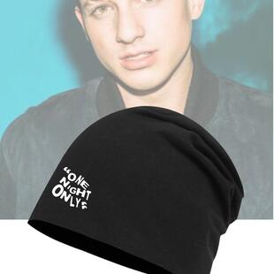 歌手Charlie Puth 断眉周边印花包头帽男女秋冬纯棉保暖堆堆帽子