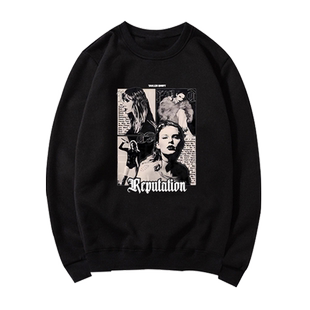 泰勒斯威夫特Reputation巡演圆领卫衣霉霉演唱会周边男女宽松上衣