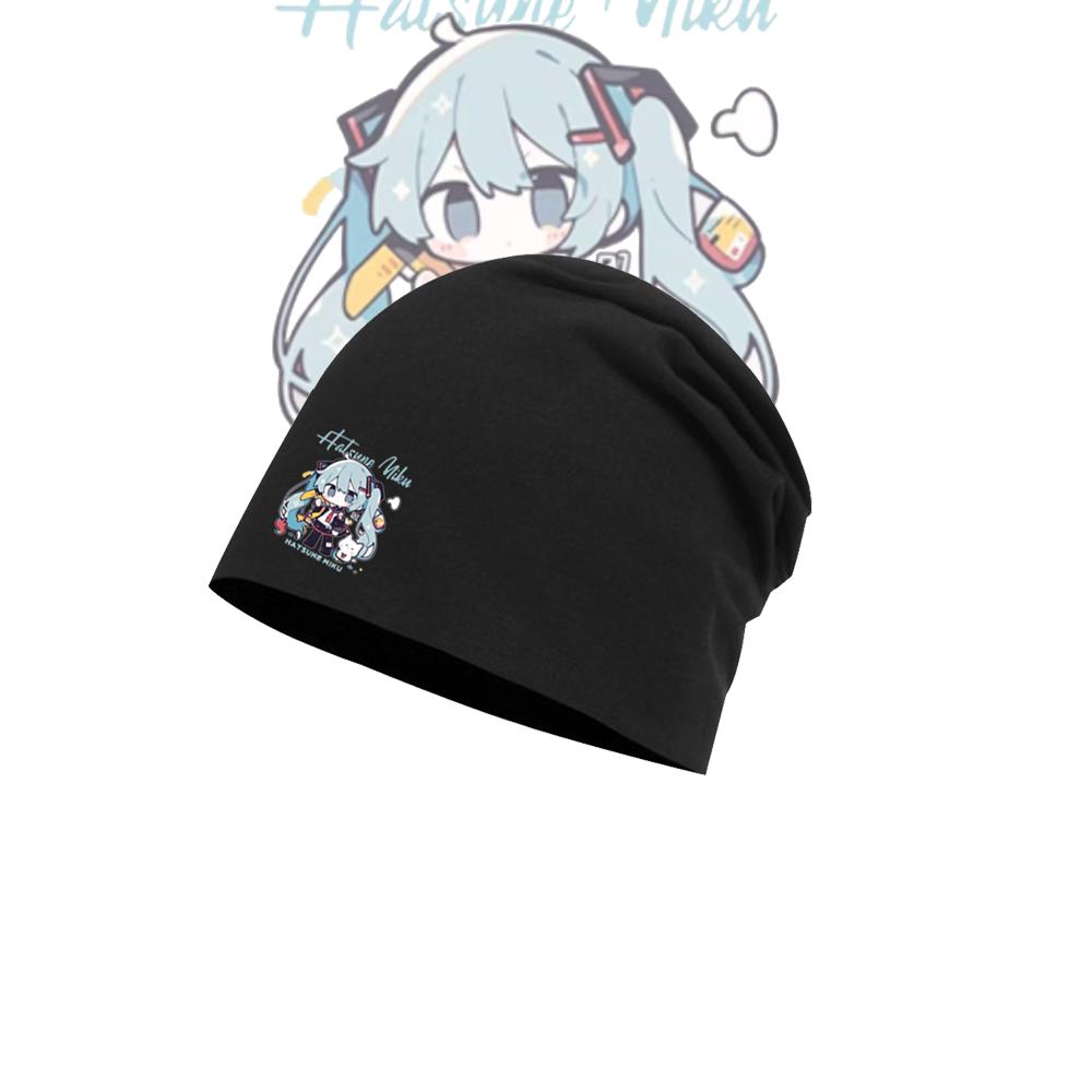 初音未来MIKU二次元印花包头帽