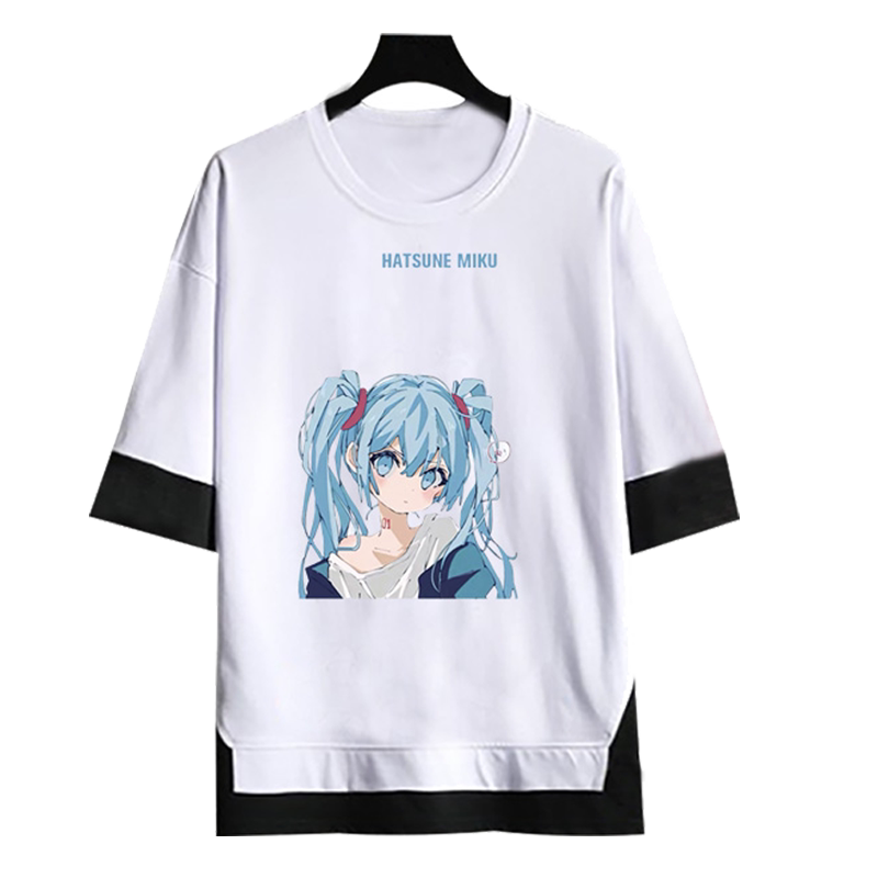 初音未来miku五分袖假两件