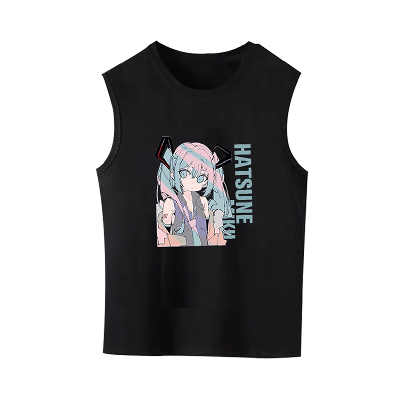 初音未来动漫周边宽松无袖背心