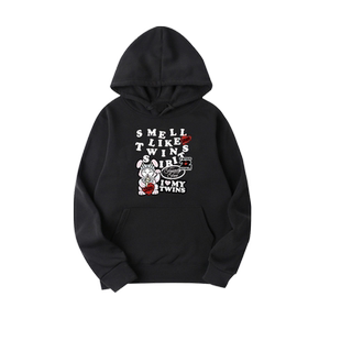 招财猫兔twins演唱会周边连帽卫衣男女同款阿Sa阿娇宽松帽衫上衣