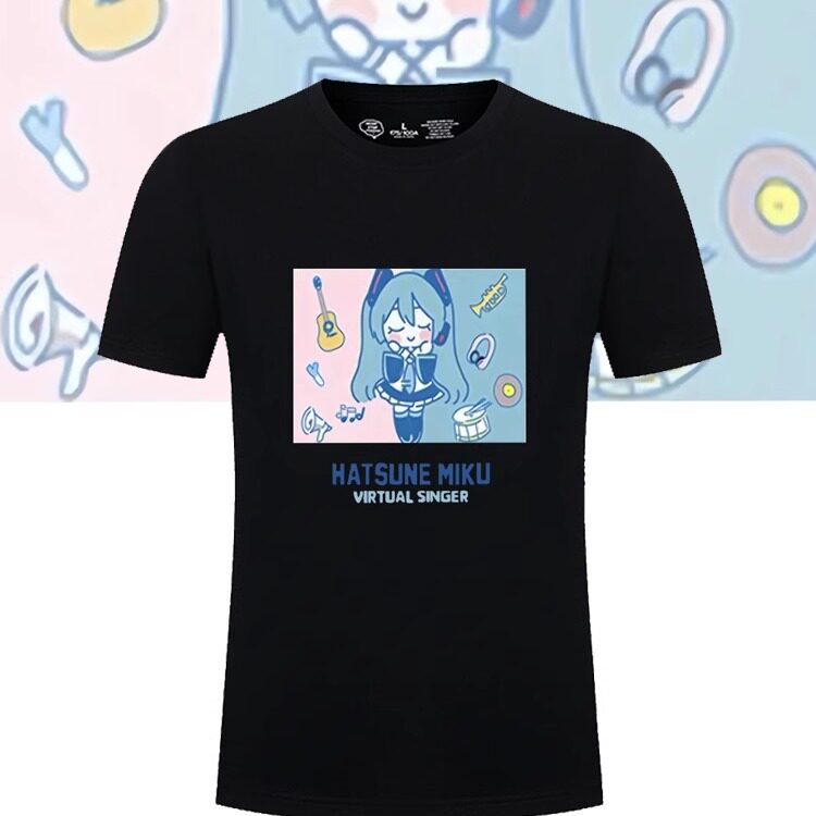 初音未来动漫周边MIKU印花短袖T