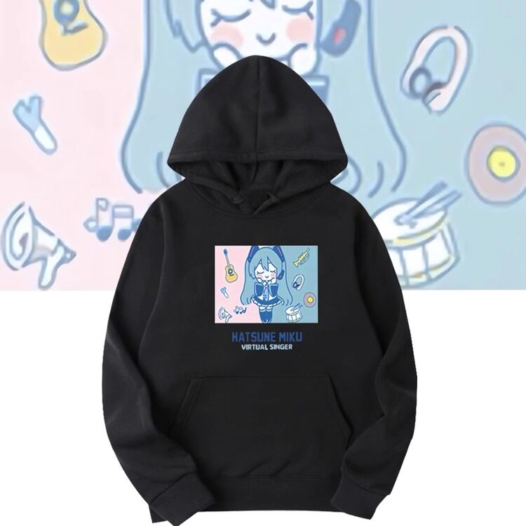 初音未来动漫周边MIKU连帽卫衣